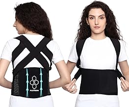 Premium Posture Corrector Belt | Back Support Belt for Back Pain | Body Posture Corrector for Men and Women | Posture Correctors (Black lining)