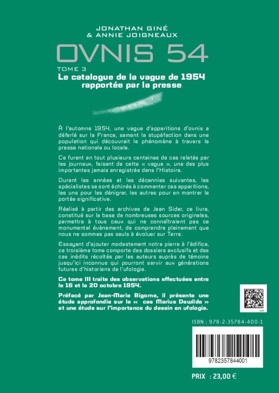 Ovnis 54 - La vague de 1954 rapportée par la presse Tome 3