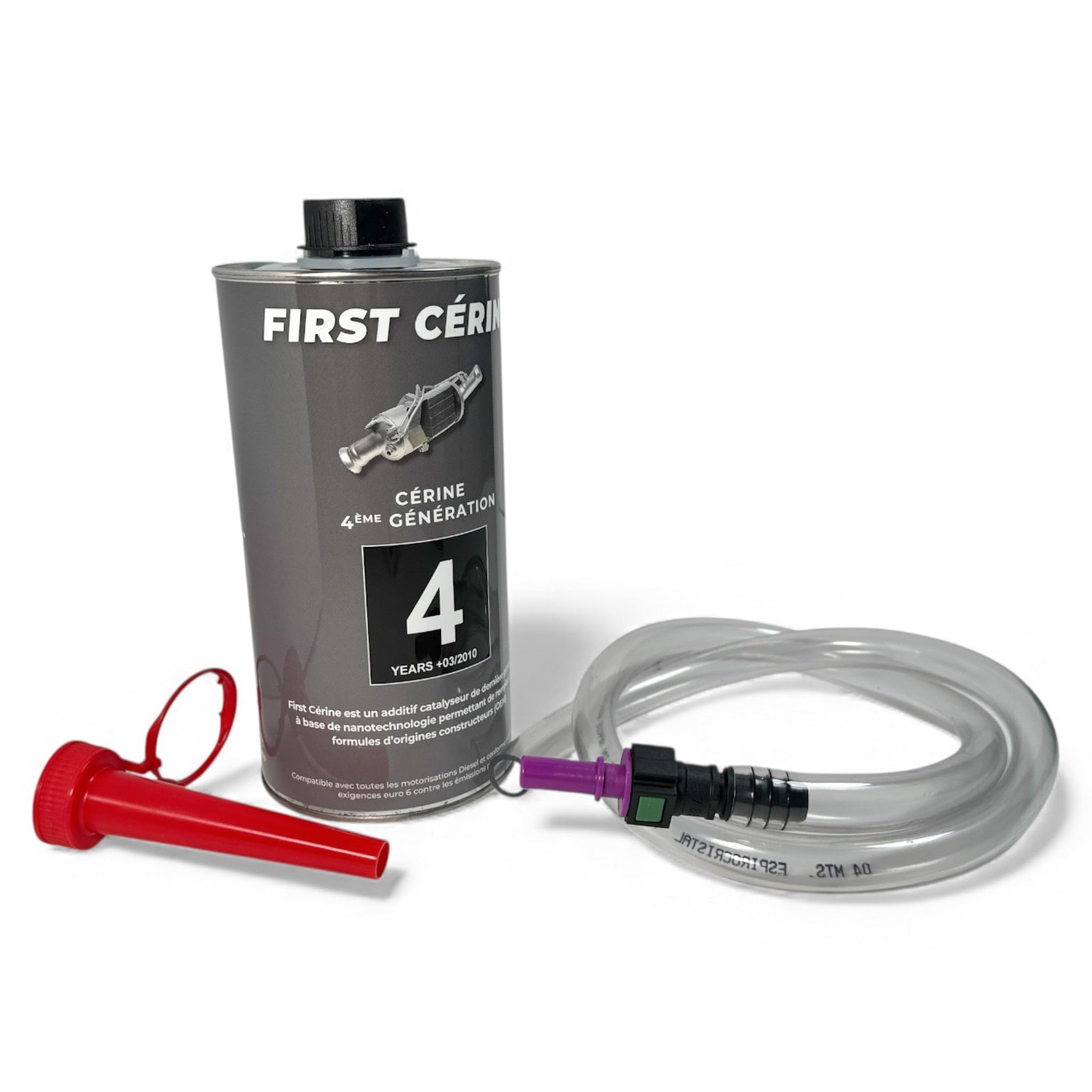 1L Bidon Additif FAP Cérine Extend NOIR avec Tuyau Remplissage compatible pour les Peugeot et Citroen à partir de Mars 2010 OEM 1623961680