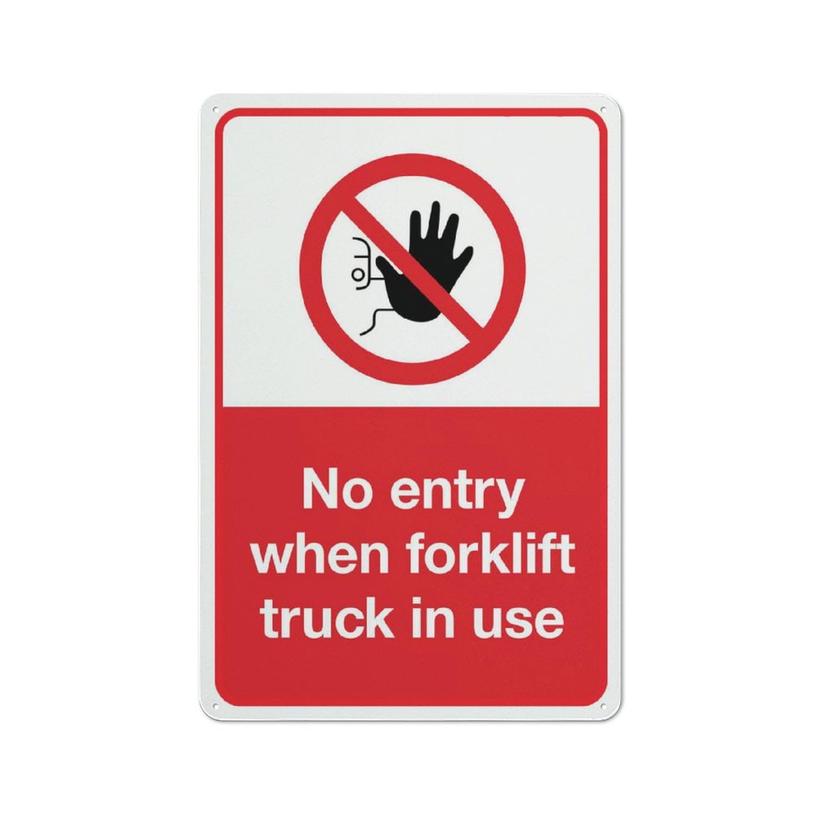 peiyeety No Entry When Forklift Truck In Use Sign For Business - 8"x12" Rust Free Aluminum, Weather Resistant