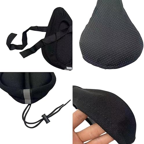 Miniatura 2 de MINILUJIA Funda de cojín de gel suave para silla de montar de bicicleta para niños y niñas, 10 x 6 pulgadas, transpirable y extra suave, espuma