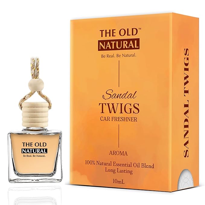 Buy The Old Natural Car Perfumes with Essential Oils Fragrance in Glass bottle with Wooden