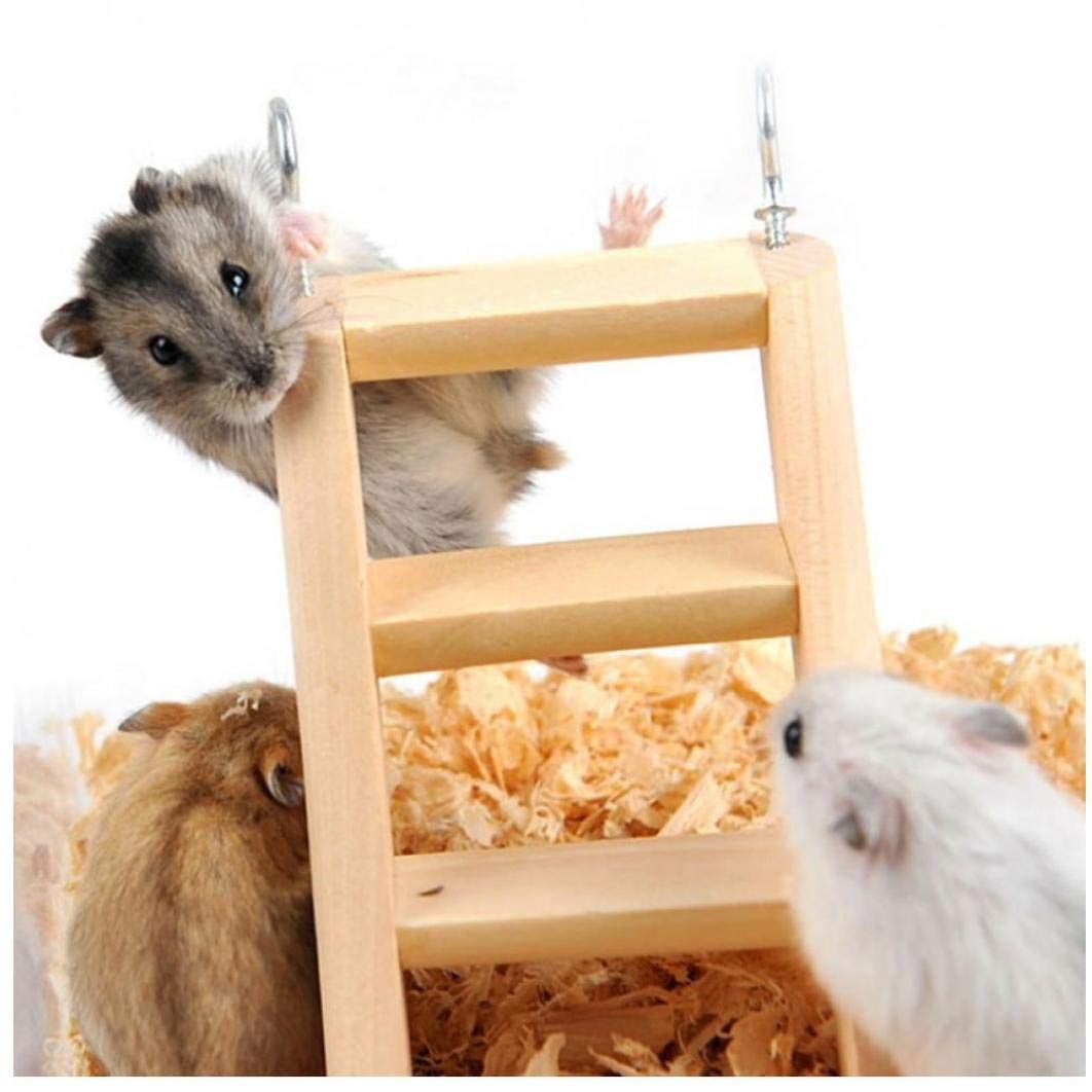ST4U hámster Guinea Escaleras de Madera ratón hámster Escalera Cerdo Hurones Juguetes de Juguete para Mascotas Pequeño Escalera