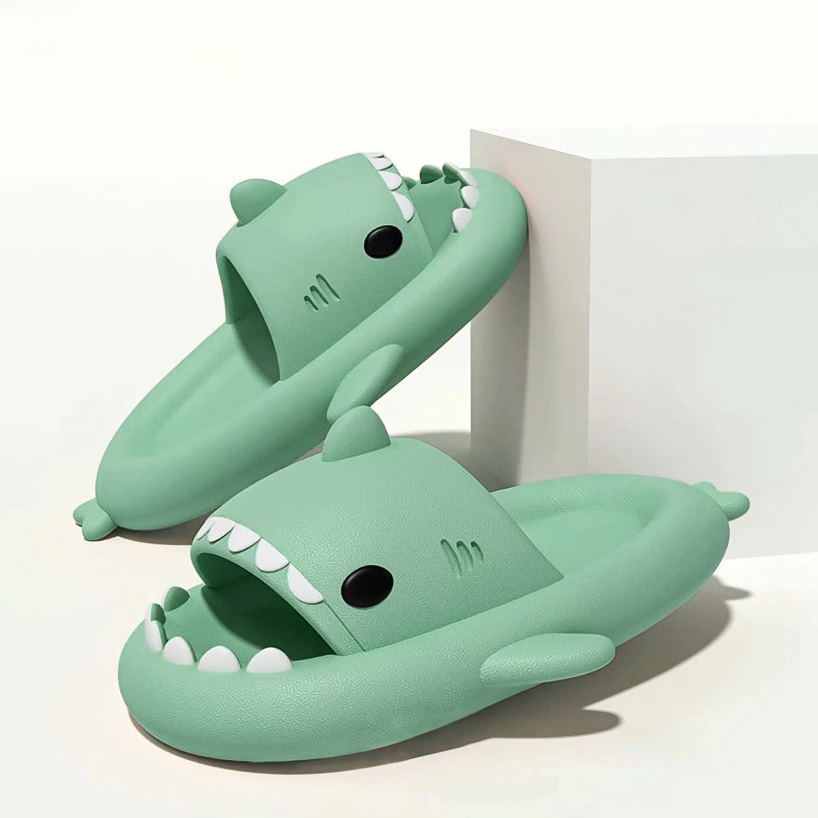 IDEINER Ciabatte Squalo Donna Uomo Nuvola Squali Pantofole Comode Sharky Scarpe Gomma Cloud Shark Slides Slippers Unisex Adulti Taglia EU 36-47
