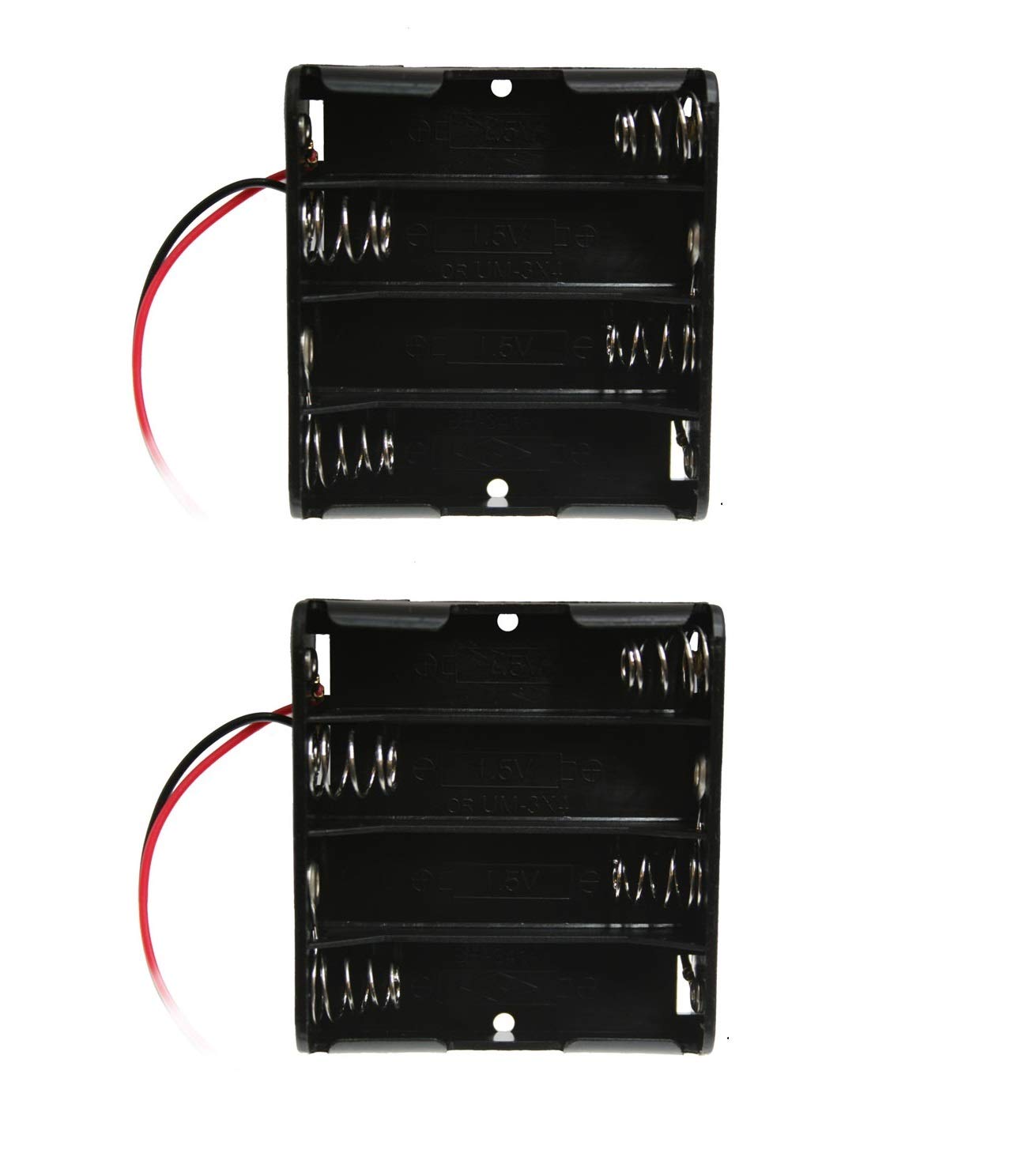 River Fox 4 X 1.5V AA 2A Cell Battery Holder Storage Box Standard 4.5V Case with Lead Wire (Pack of 2)-image-20