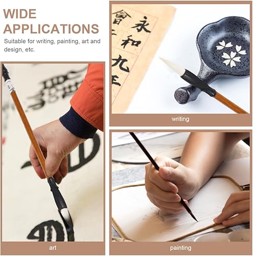 Miniatura 3 de TOYANDONA 9 unids pincel de agua chino pluma tinta color pincel chino japonés caligrafía pluma para principiantes pintura dibujo pluma suministros
