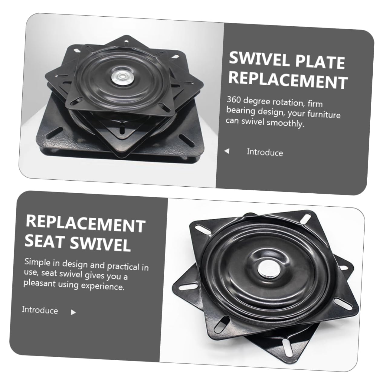 GLEAVI Recliner Chair Swivel Mechanism Metal Base for Bar Stools Smooth Rotation Plate Furniture Swivel Mechanism for Stools and Chairs