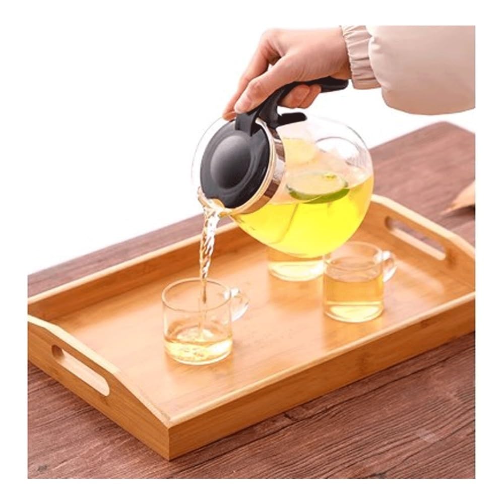 Bandeja rectangular de bambú para frutas, comidas, barbacoa y pan, esencial para cocina y guardería, perfecta para servir y mostrar alimentos