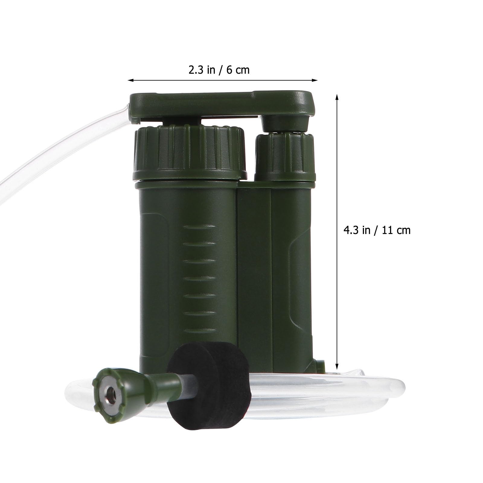 Purificador de Agua Portátil Seguro y Compacto Filtro Abs para Acampar y Emergencias, Adecuado para Actividades al Aire Libre y Senderismo