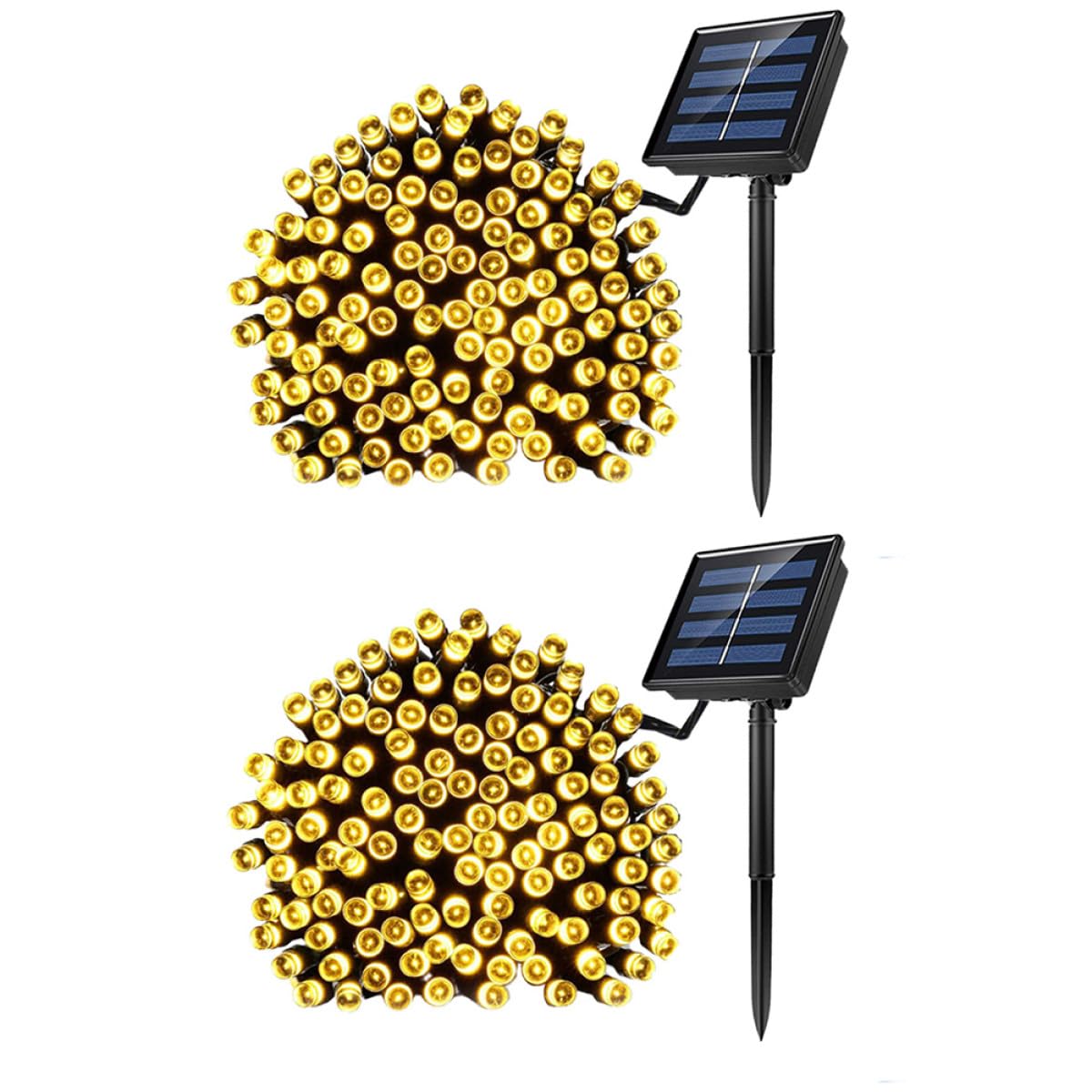 Solar LED Lichterkette 10m 100 Leds 2 Satz für Außenbereich