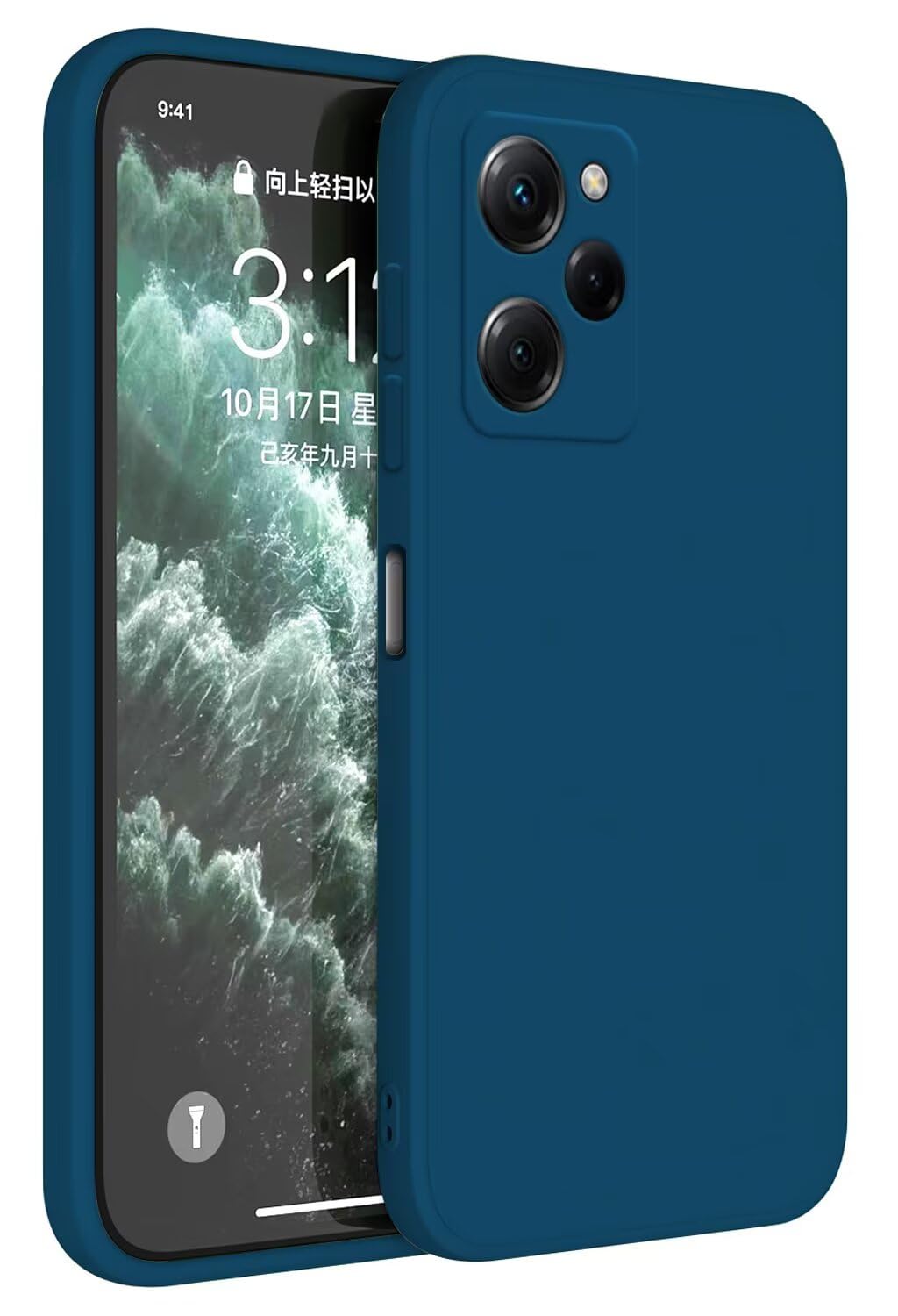 Custodia Per Telefono In Pelle A Triangolo Simmetrico Per Samsung Galaxy S24 Ultra 5g Blu