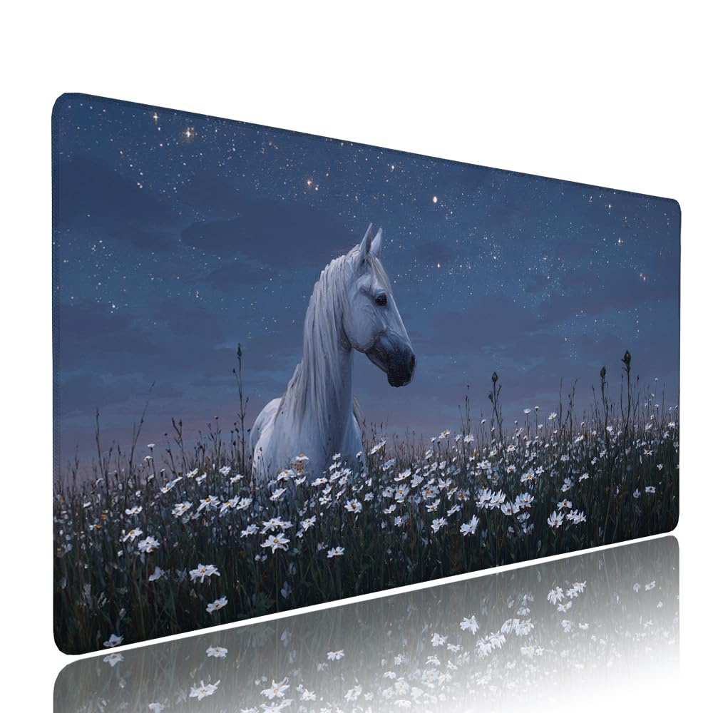 Alfombrilla de Mouse para Juegos, Nero, XXL, Antideslizante, Impermeable, Diseño de animale, Extendido, Grande, 1200x600x3mm, para PC, Laptop, Ufficio, Famiglia d-413