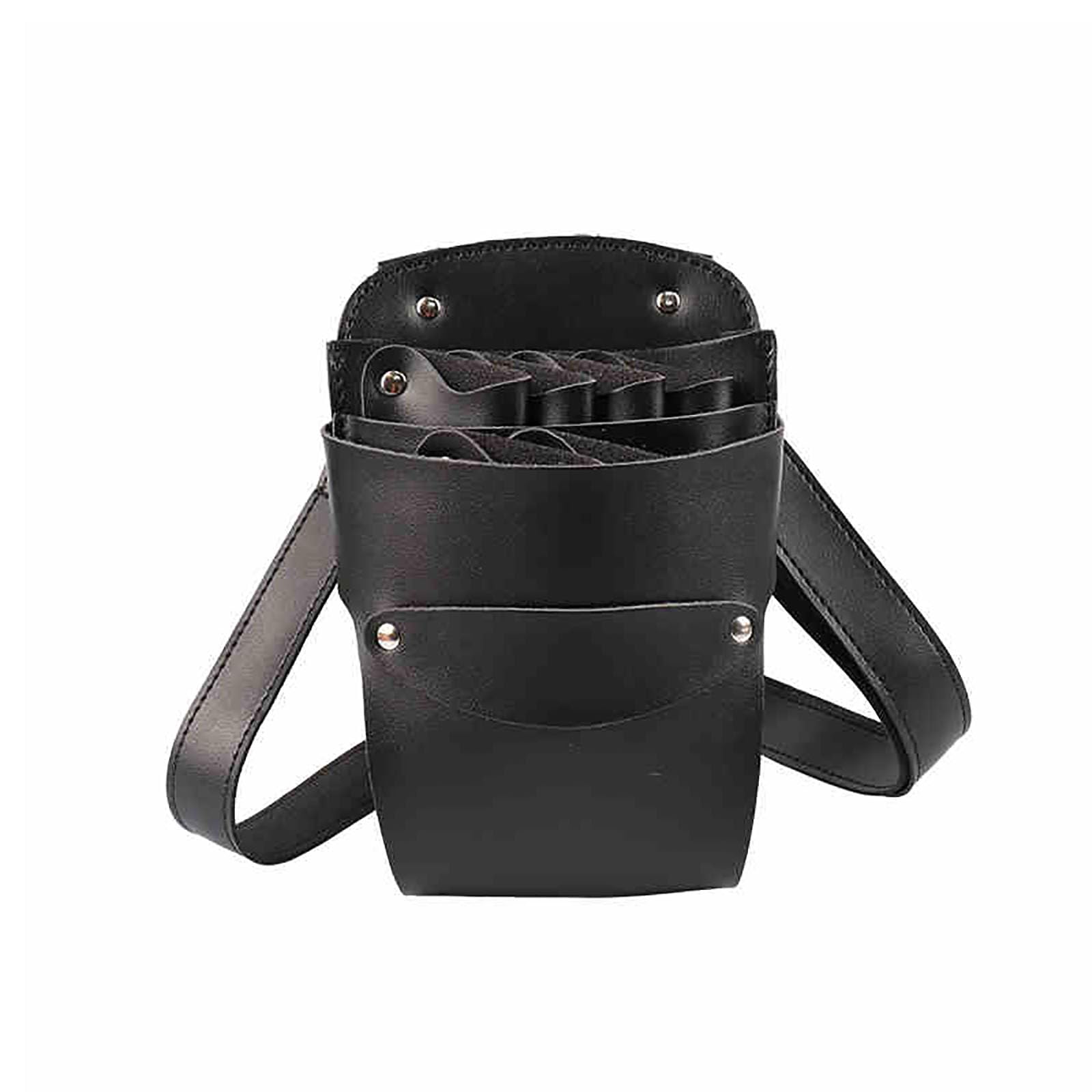 vrfvsdasAAS Hairdressing Tools Waist Bag, Barber Scissor Comb Holster Waist Belt, Bag for Hairdressing Salon Shear Holder Case(Black)