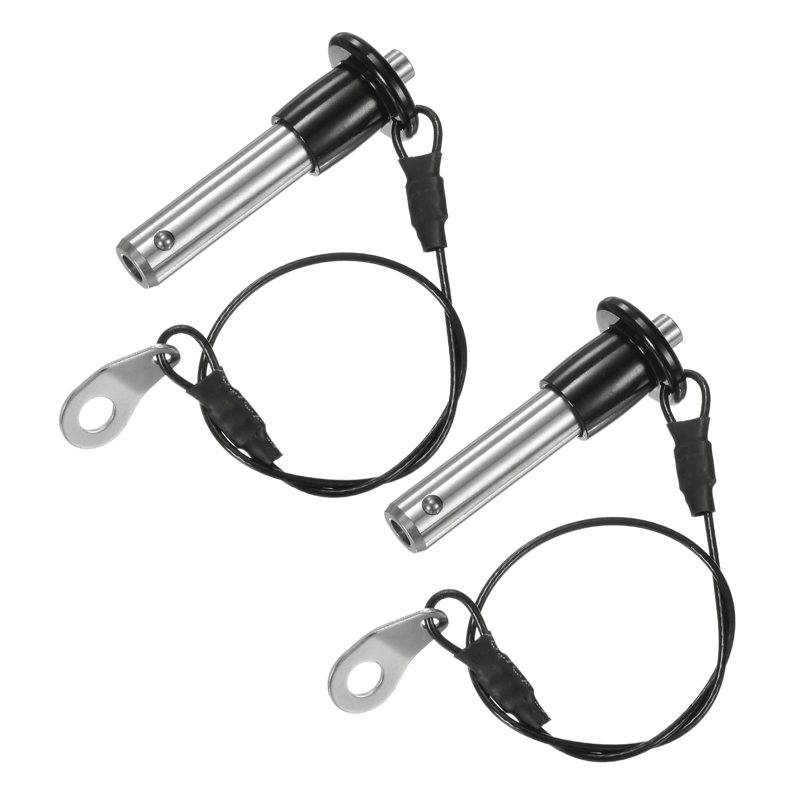 M METERXITY 2Pcs Ball Locking Pin 10mm Dia 25mm Usage Length Button Handle Quick Release Pin, 10mm x 25mm
