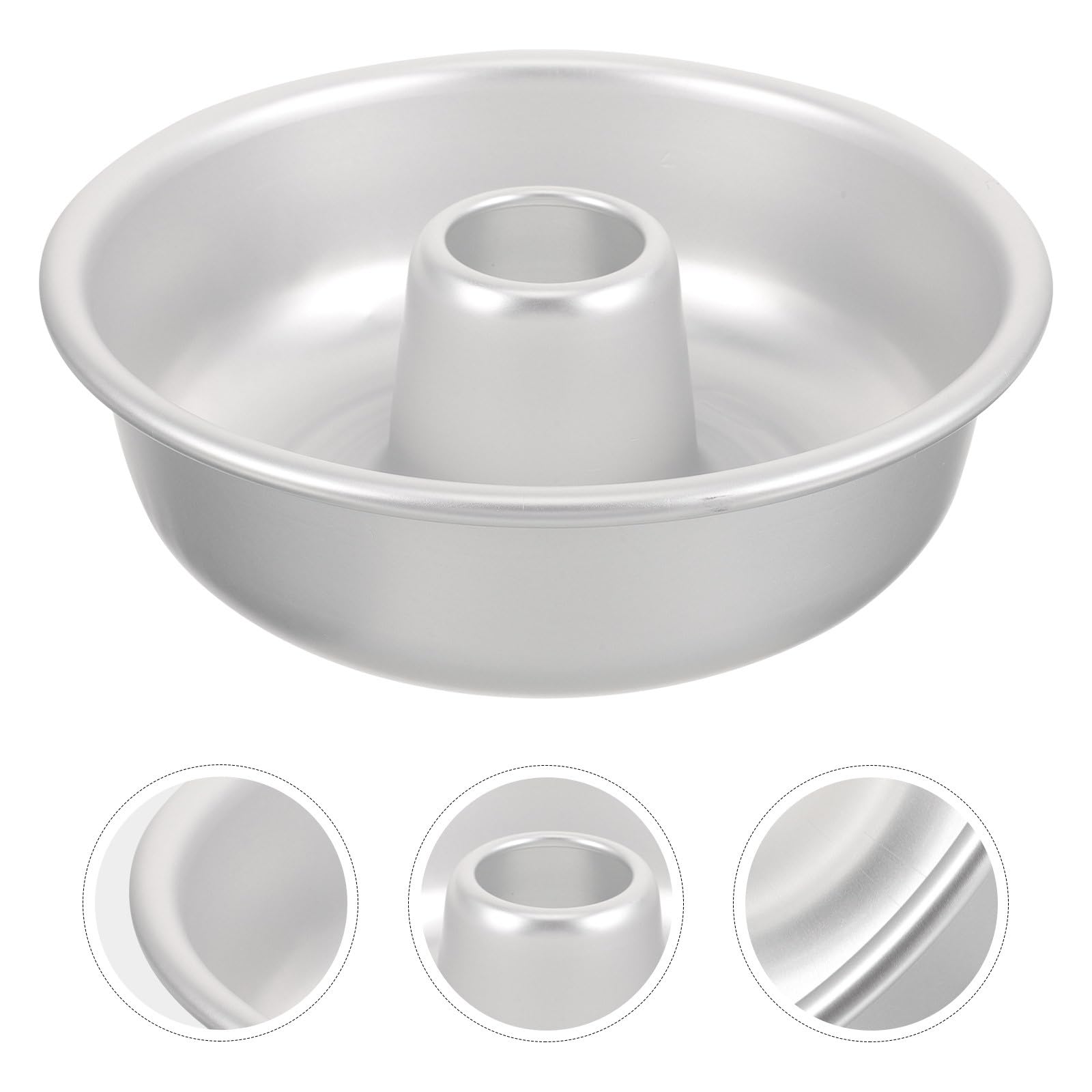 SHINEOFI Moule à Beignets Creux Anodisé H03 en Alliage D’Aluminium Antiadhésif Moule à Gâteau Petits Donuts 15 CM Résistant et Réutilisable pour Cuisson Maison et Pâtisserie