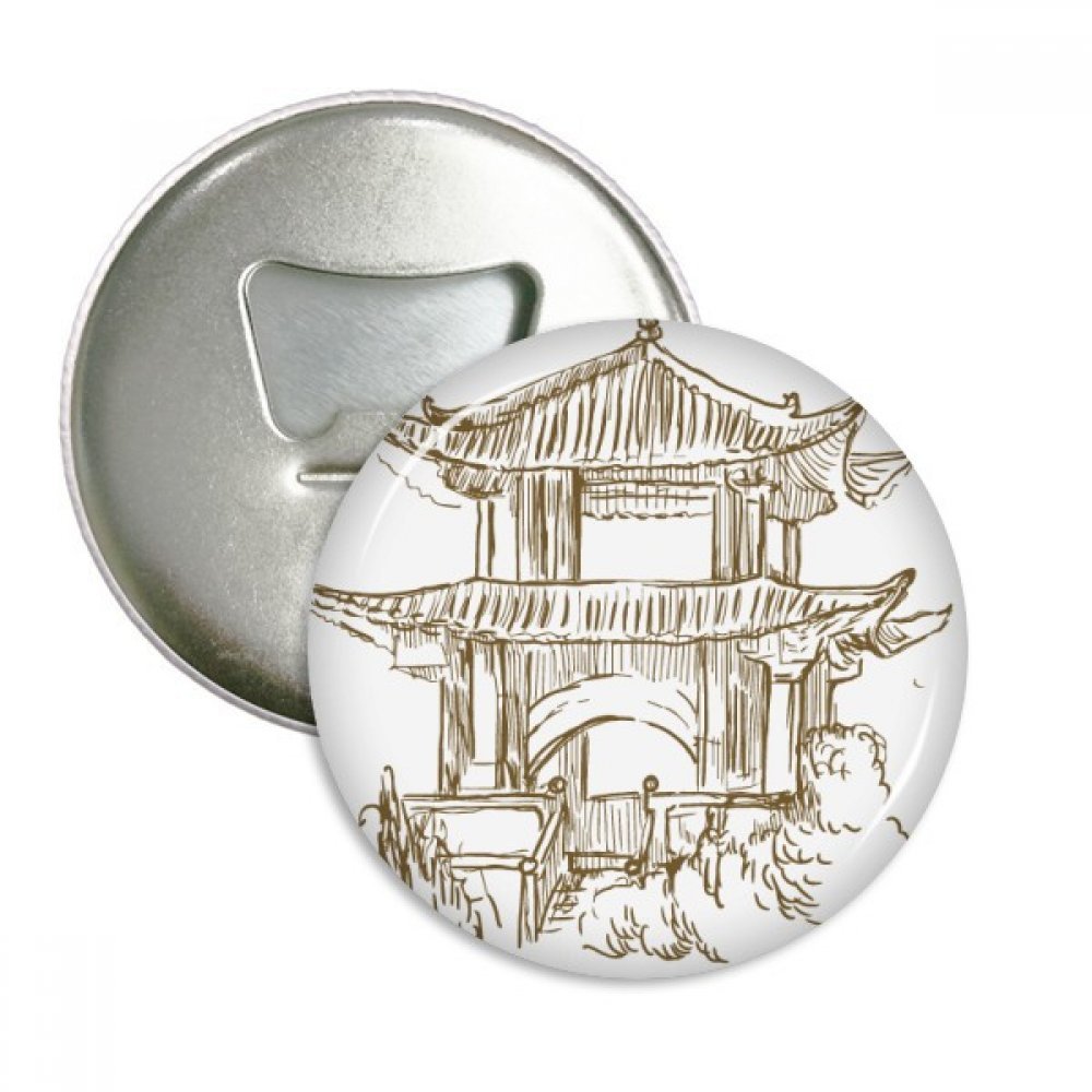 Décapsuleur bouteille ronde Chine en bois pour vos apéritifs et décoration frigo