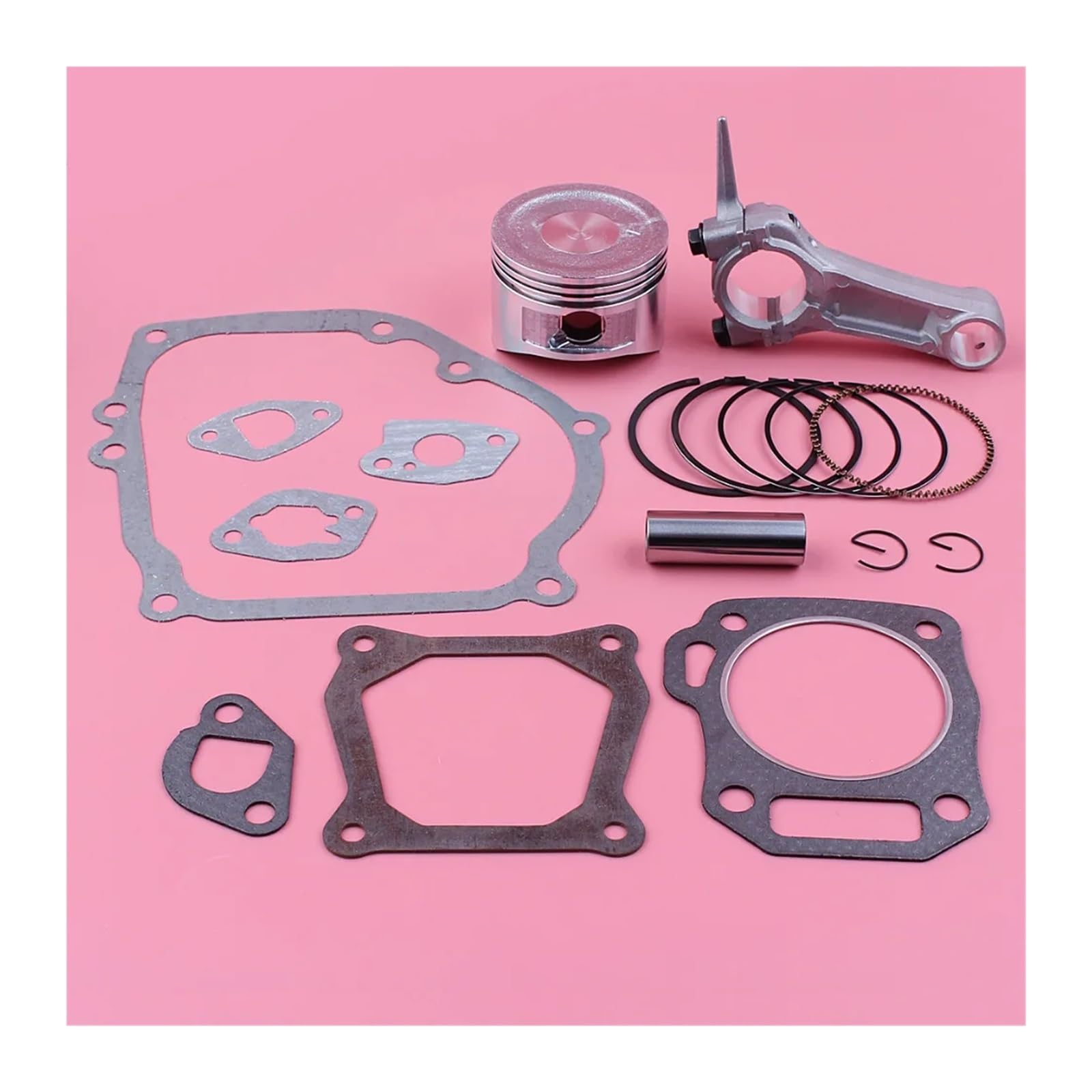 Kit Completo de Juntas de biela y pistón de 68 mm for Motor GX160 de 6,5 HP, Repuesto for cortacésped.