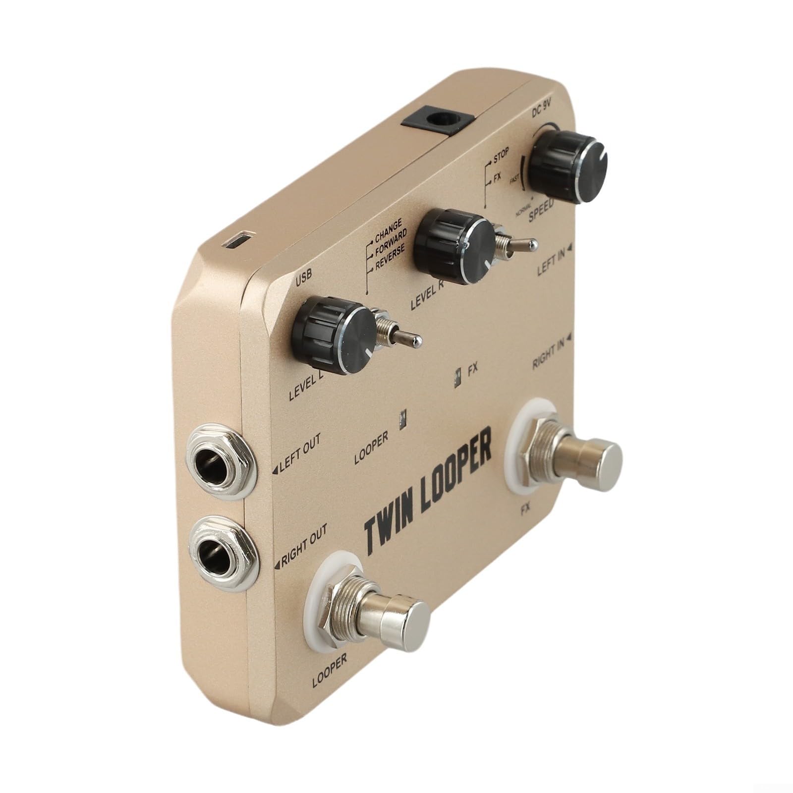 Rowin Twin Looper - Pedale effetto per chitarra elettrica, 11 tipi di loop, registrazione in 10 minuti, uscita stereo True Bypass