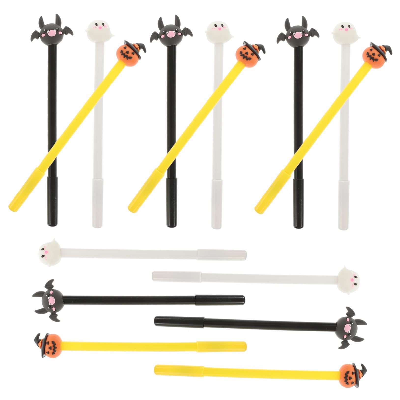 Operitacx 75pièces Stylos à Gel Halloween De Stylos Décoratifs Forme De Citrouille Chauve-souris Et Fantôme Fournitures Scolaires Et Récompenses Festives