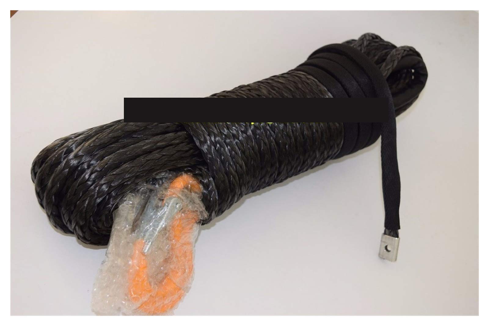 Winch Rope, Black 10mm*30m Synthetic Winch Rope,Spectra Cable,3/8" Off Road,Uhmwpe,Plasma
