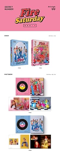 Número Secreto Fuego Sábado 3er Álbum Individual Normal Tipo B CD+1p Póster+Libro de Foto+Tazo+Letrero de Puerta+1p Pegatina+2p PhotoCard+Mensaje