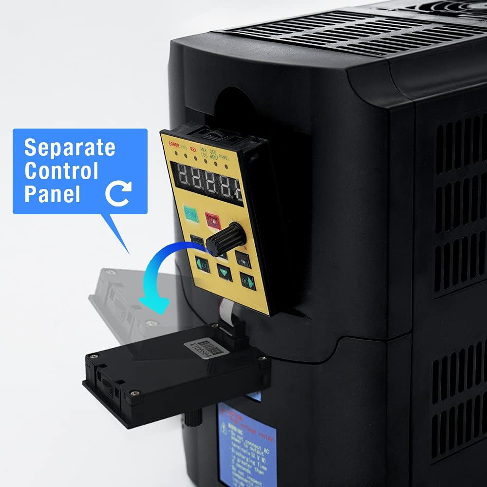 VFD 3KW 4HP 110V 1 Phase Input 3 Phase 0-400HZ Output 40A Variable Frequency Drive Controller Vector Control Inverter Converter for CNC Motor and Spindle