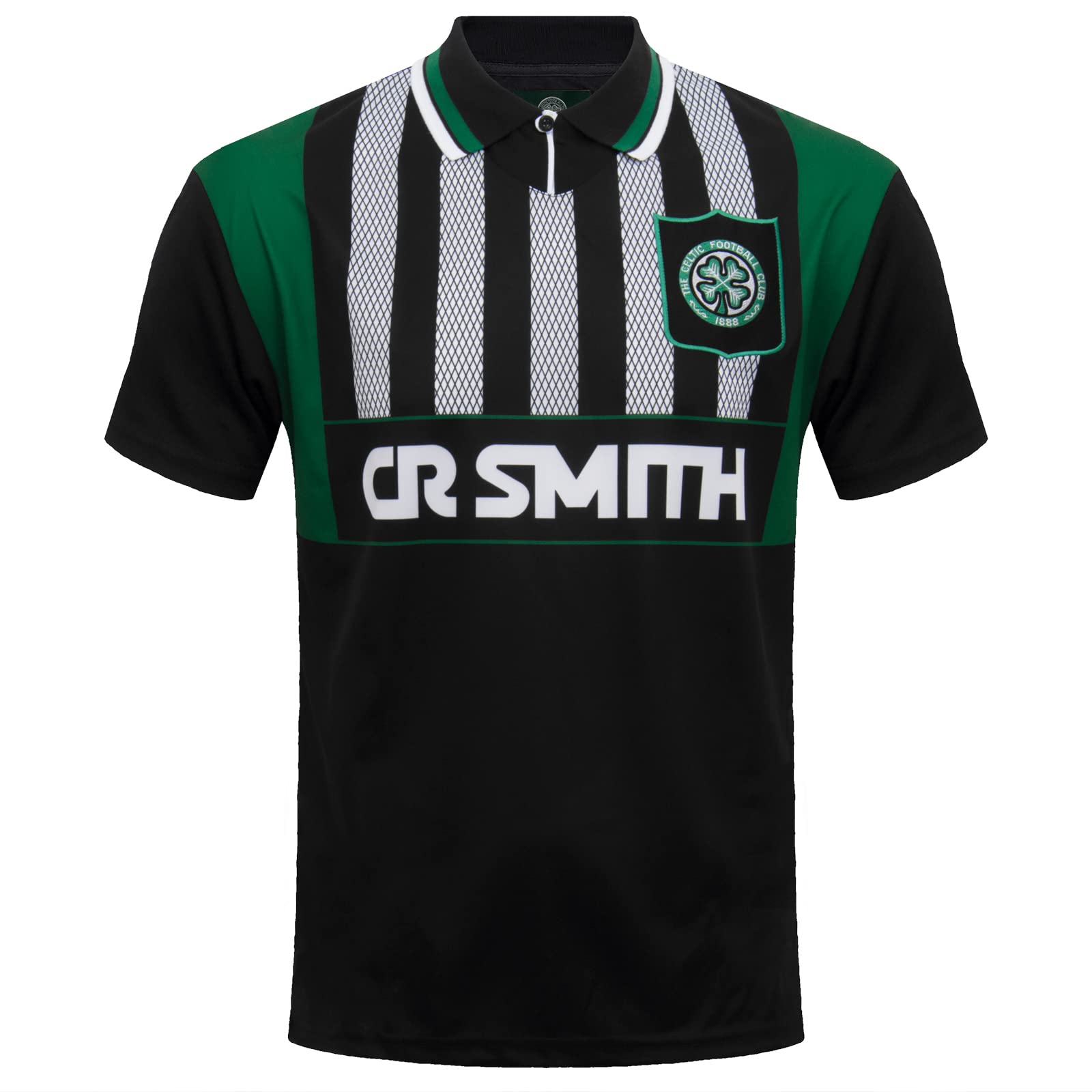 Celtic FC Mens Away Retro Shirt Black XL