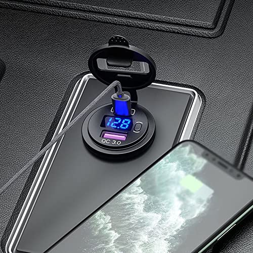 yeacher Adaptador de carregador de carro PD & USB dispositivo de carregamento rápido de porta dupla