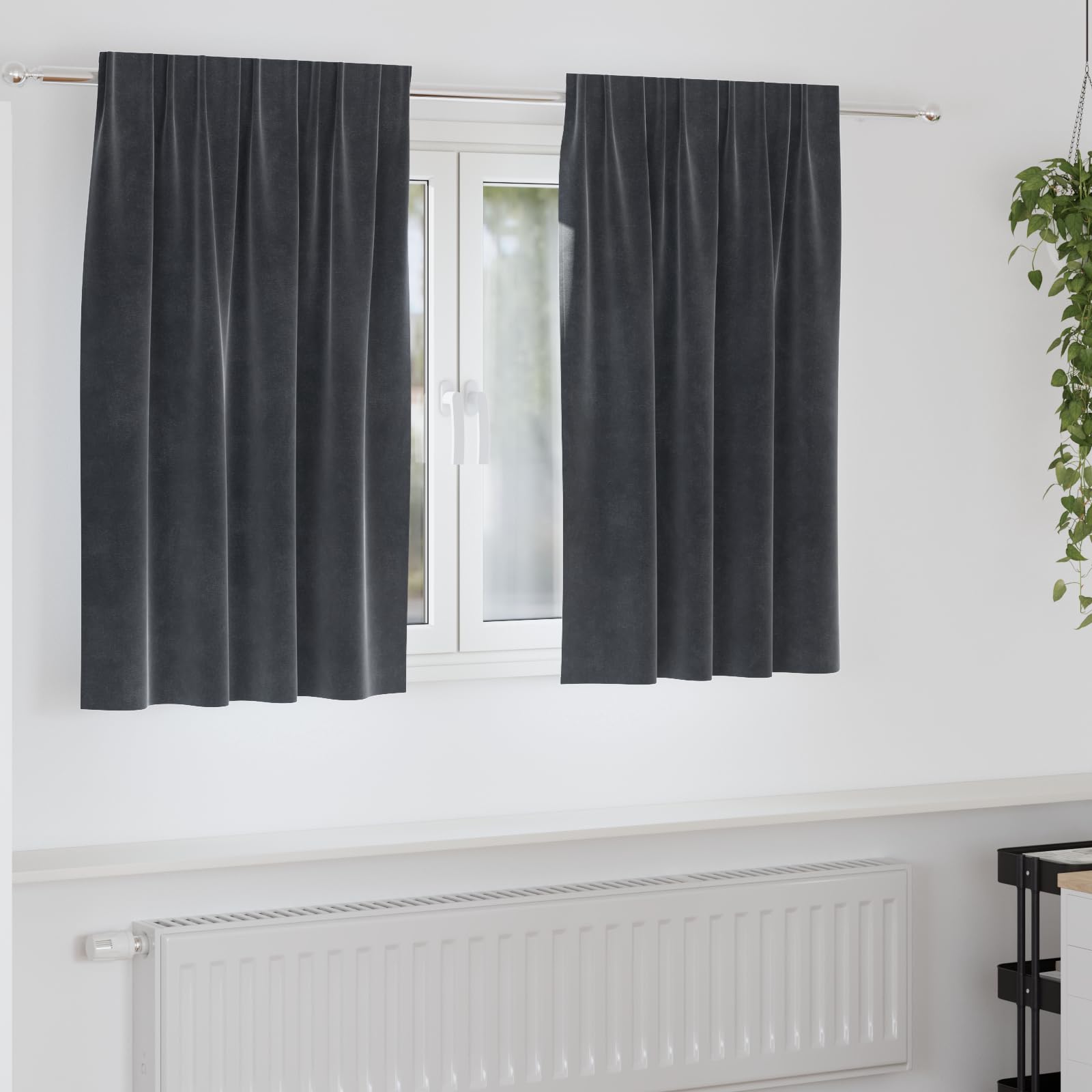 Rideaux occultants thermiques en velours isolant de 140x140 cm pour la nuit
