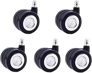Casters Ruedas de Silla de Oficina 5 unids con Ruedas RUBELES Pesadas Rota Universal, 2.5InCH H-60mm