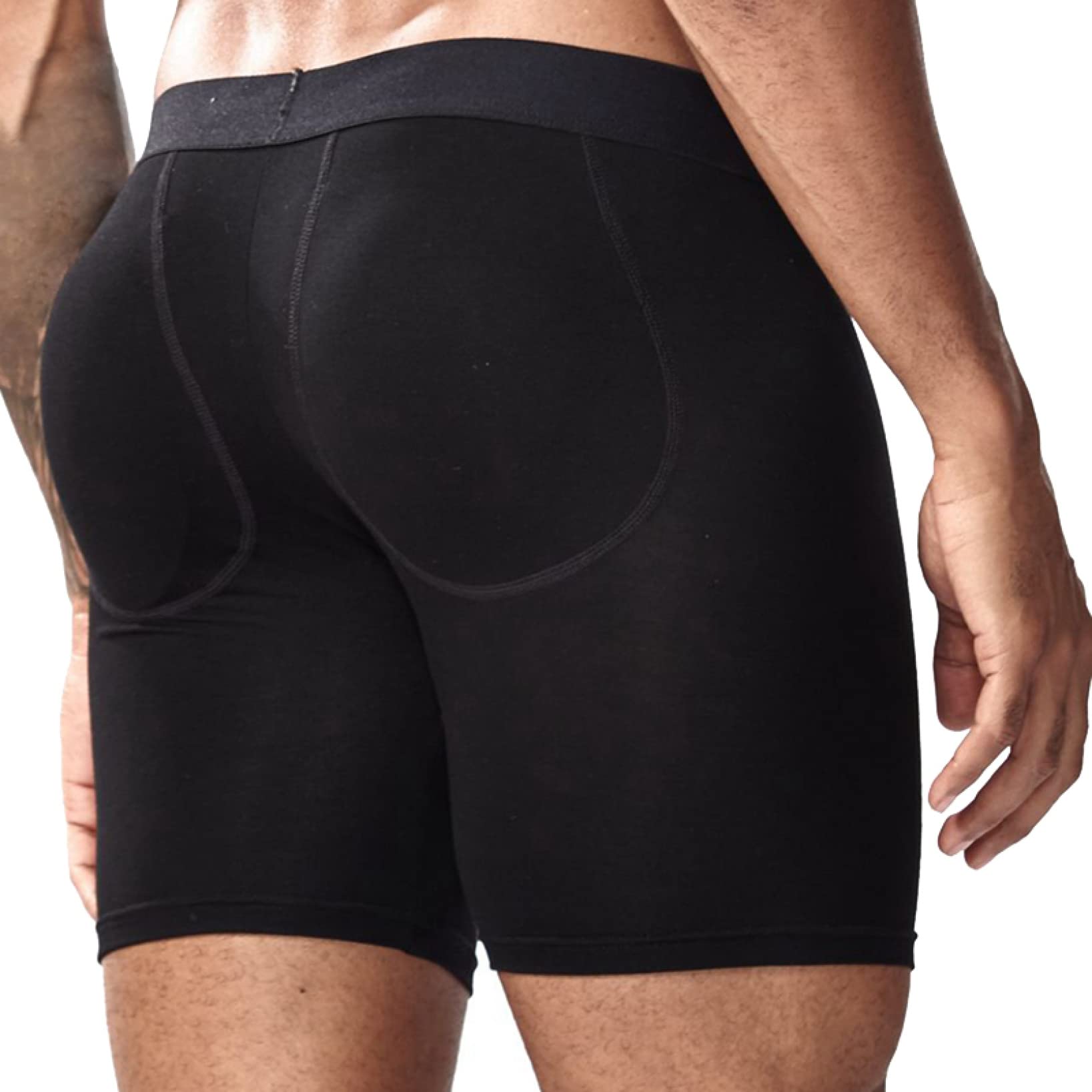 rozciągliwa bielizna modelująca bokserki dla mężczyzn wzmacniają butt lifter oddychająca bielizna z wypełnieniem urządzenie do modelowania sylwetki do wyszczuplania ud