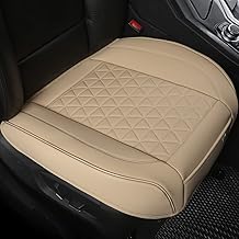 Black Panther Luxury Polyvinyl Car Seat Cover Front Bottom Seat Cushion Cover, Anti-Slip and Wrap Around The Bottom, Fits 95% of Vehicles - 1 Piece,Beige