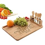 Personalized Charcuterie Board Set, Engraved Bamboo Cutting Board, Customized Cheese Board, Handmade Cutting Board Gift for Wedding, Birthday, Anniversary, Christmas, Housewarming, Couple, Mom, Dad