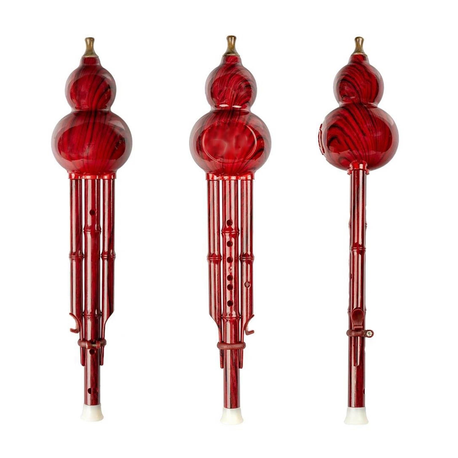 Hulusi Instrumento Instrumento Étnico Chino De 2 Tonos Con Llave C, Calabaza Hulusi, Flauta De Cucurbitáceas, Tubos De Resina, Instrumento De Viento Con Estuche