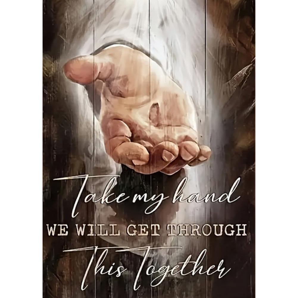 Sanjee Diamond Painting Kits for Adults, Christ Diamond Art Kits for Beginner, 5D DIY Round Full Diamond Dots Paintings for Home Wall Decoration Gift,