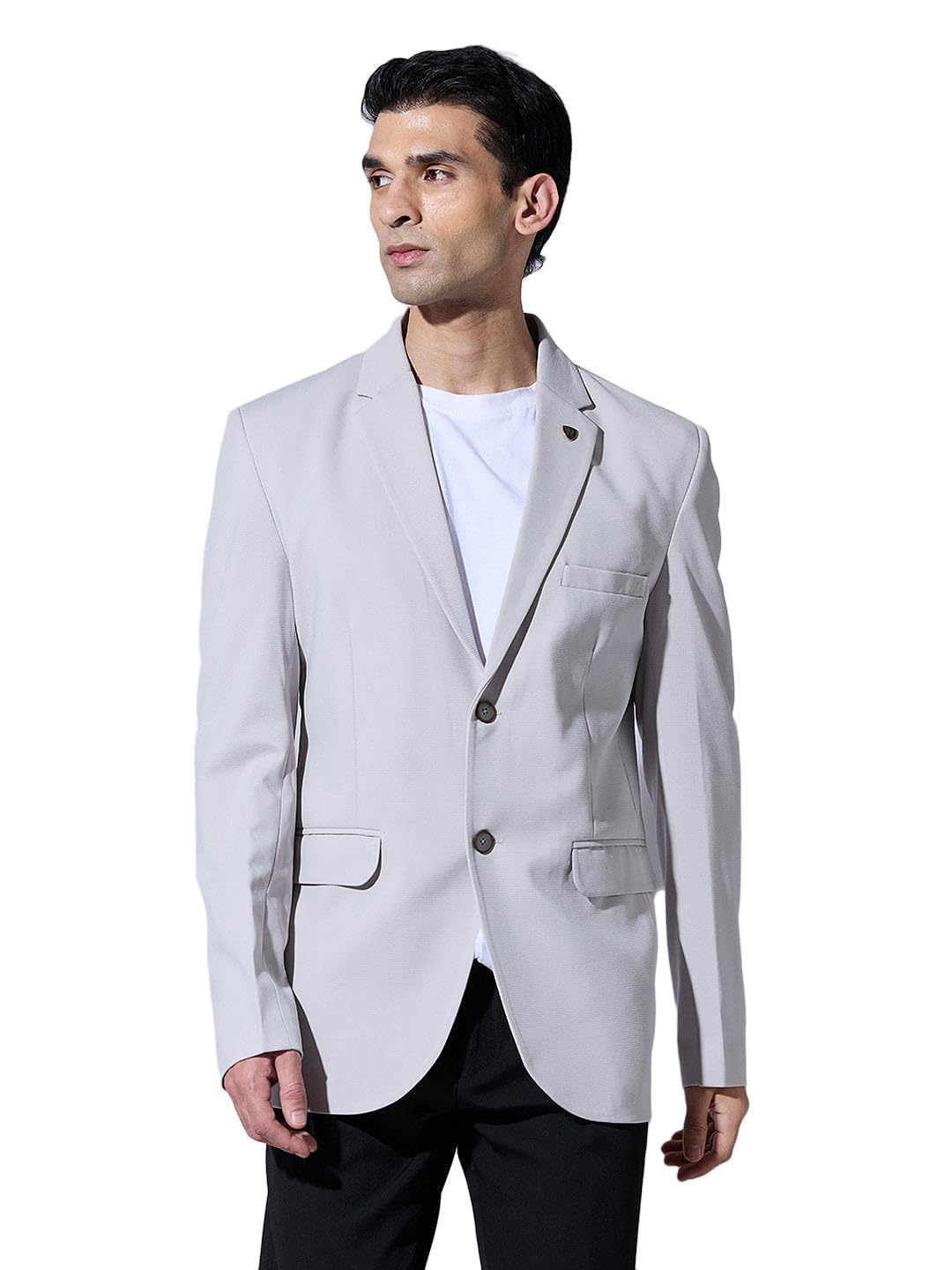 showoffff Men Solid Single Breasted Formal Blazer | Notched Lapel Full Sleeves Cotton Blazer for Mens | Regular Fit Regular Length Blazer for Men's-picture-26