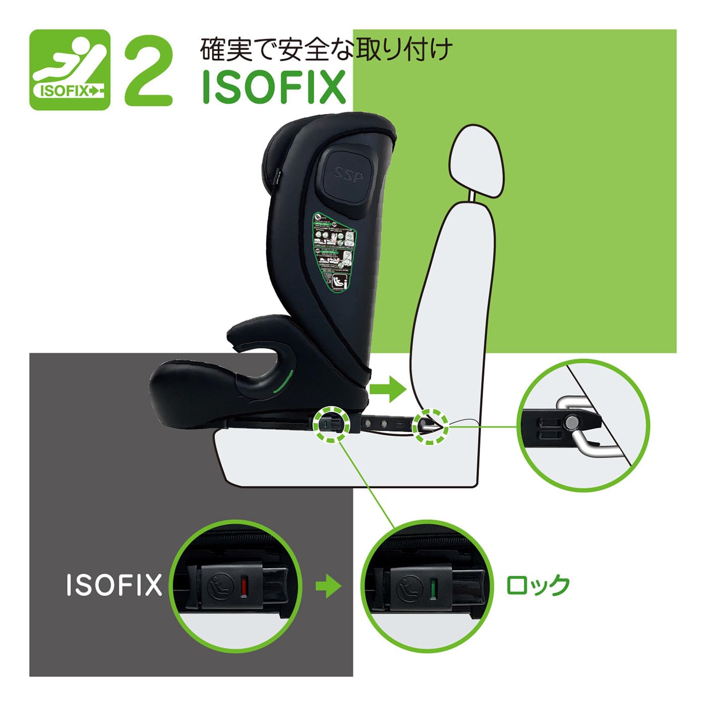 Amazon | TOM'S ハイバックFIXコンパクト 100cm～150cm ジュニアシート