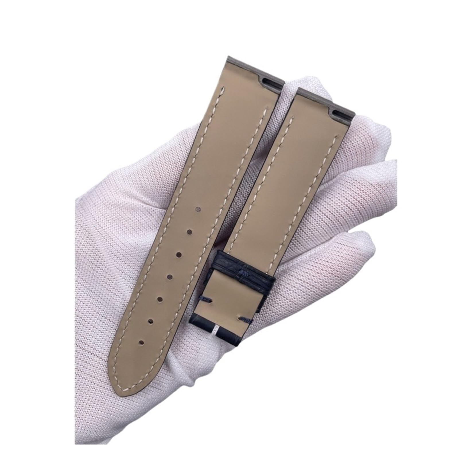 Krokodillederarmband, kompatibel mit Cartier Santos Dumont-Armband, Schnellverschluss, mittelgroßes, kleines Alligator-Armband