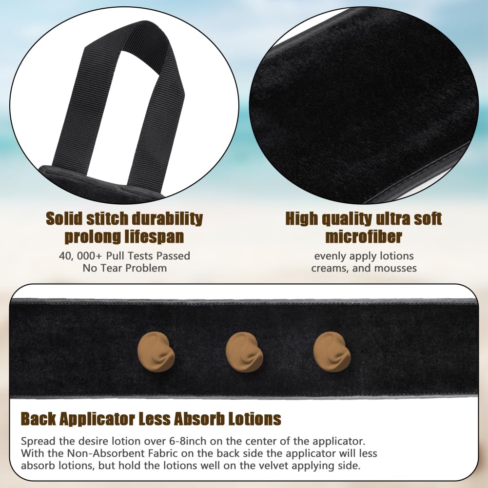 LOPHE Applicatore Abbronzatura, 5 Pezzi Autoabbronzante Guanti Applicatore per Lozione Posteriore, Doppia Faccia Applicatore per Guanti Riutilizzabili Lavabili, per Crema Abbronzante
