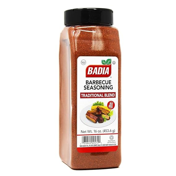 Badia Barbecue Seasoning Traditional Blend, 16 oz Perfect for Ribs, Chicken, Steaks, Burgers, and Marinades Bold Flavor for Backyard BBQ