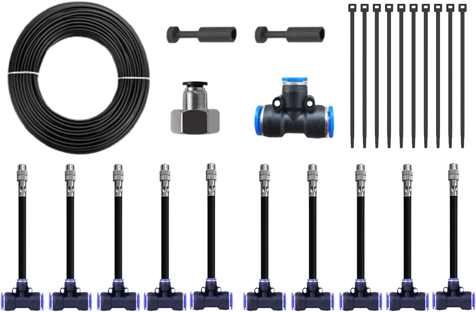 Drip Irrigation System | Adjustable Garden Sprinkler - Watering Supplies Automatic Quick-Connect Function for Balcony Plant Care Landscaping Vegetable Greenhouse Patio Raised