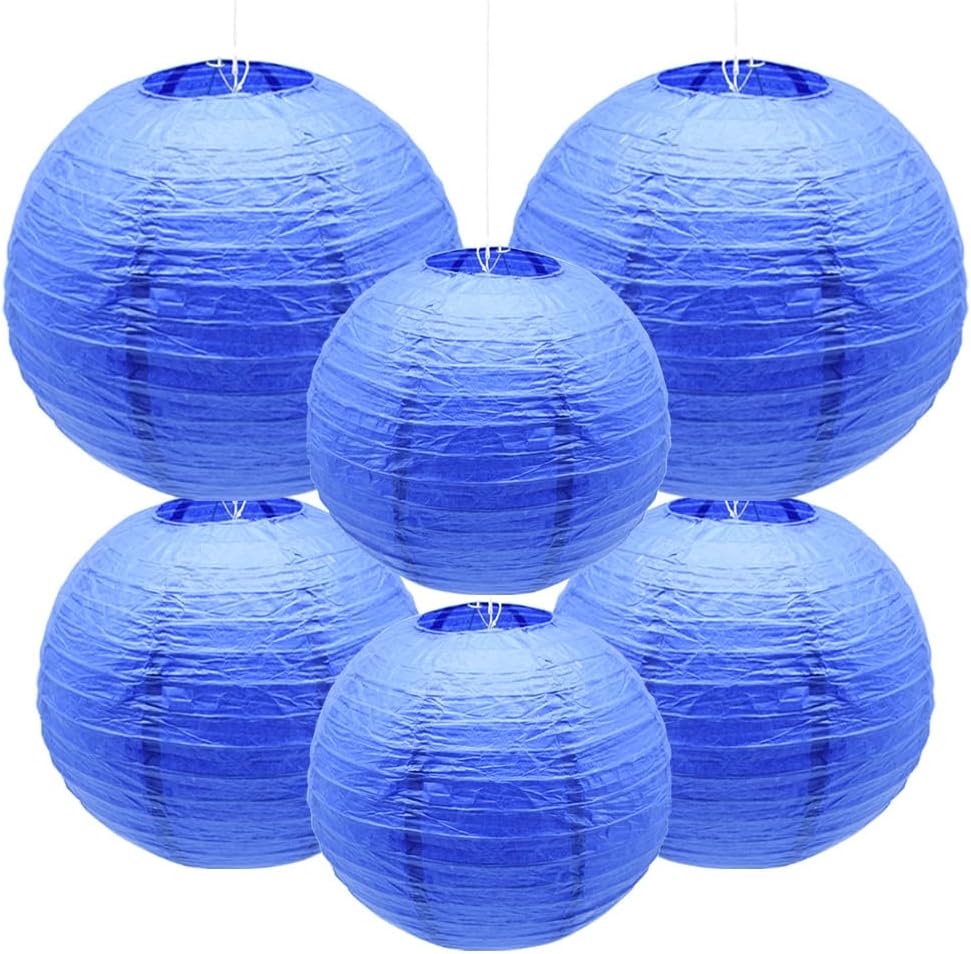 Yosawa 6 Pcs Paper Lanterns Decorative Round Paper Lantern Hanging