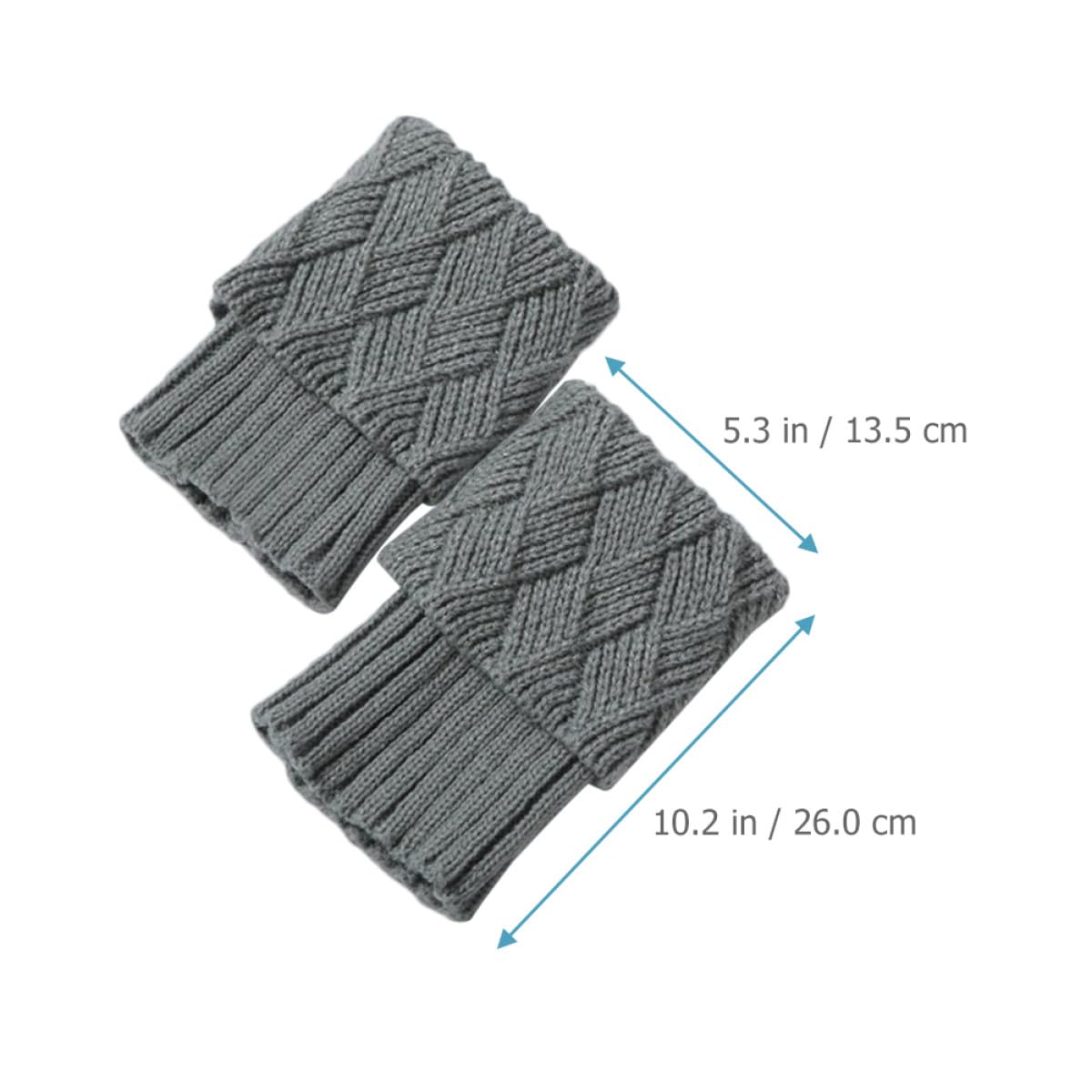NOLITOY 4pares Leggings Cálidos Tejidos para Mujer Calentadores de Piernas Cortos Invierno Calentador de Piernas Calcetines para Botas