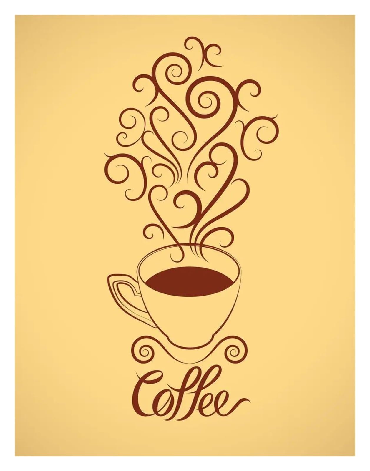 Imágenes artísticas de pared con diseño de café retro para renovar el estilo de tu cocina