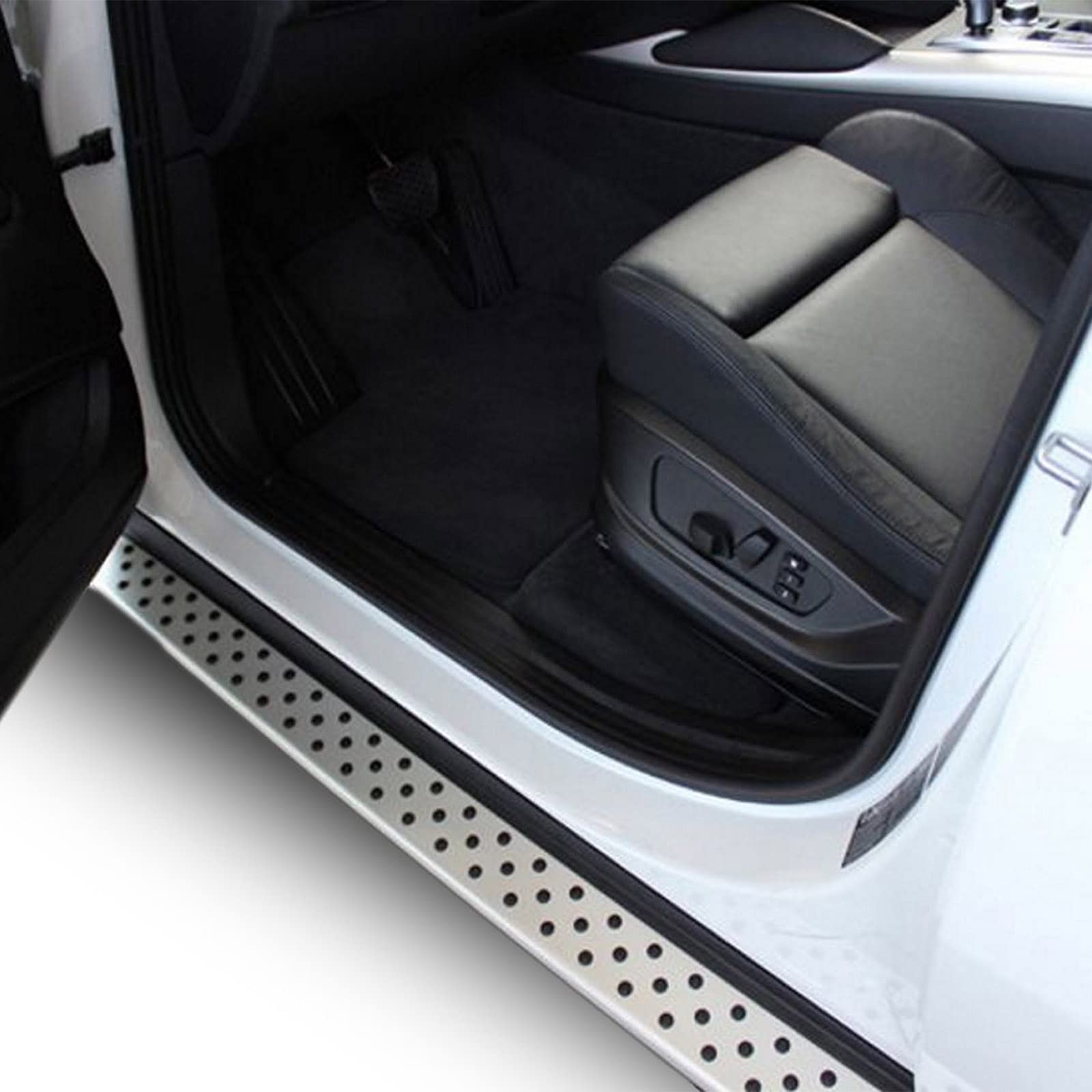 J&J AUTOMOTIVE Marche-Pieds Latéraux pour BMW X6 E71, E72 2008-2014, Lot de 2 Pcs (Gauche et Droite), Antidérapant, Aluminium