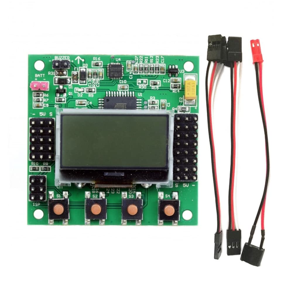 Pojedehy Multi-Rotor LCD Flight Control Board with 6050MPU and Atmel644PA 644PA Drone Accessory 4.8-6.0V, Green, Small