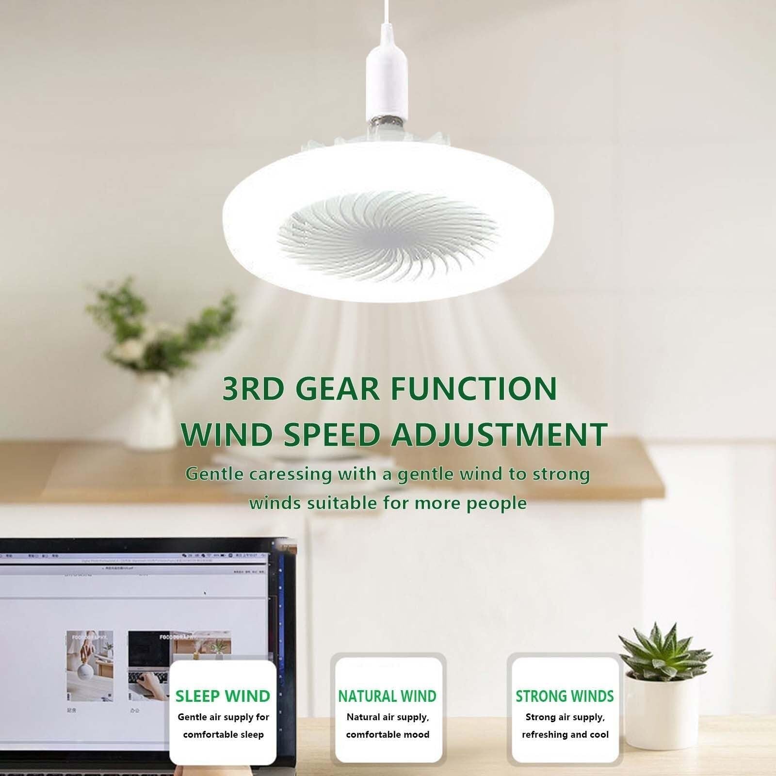 Ventilatore da soffitto a LED con telecomando dimmerabile da 10 pollici, con 3 velocità del vento e timer, ultra silenzioso, a risparmio energetico, ideale for camera da letto, soggiorno e piccoli spa