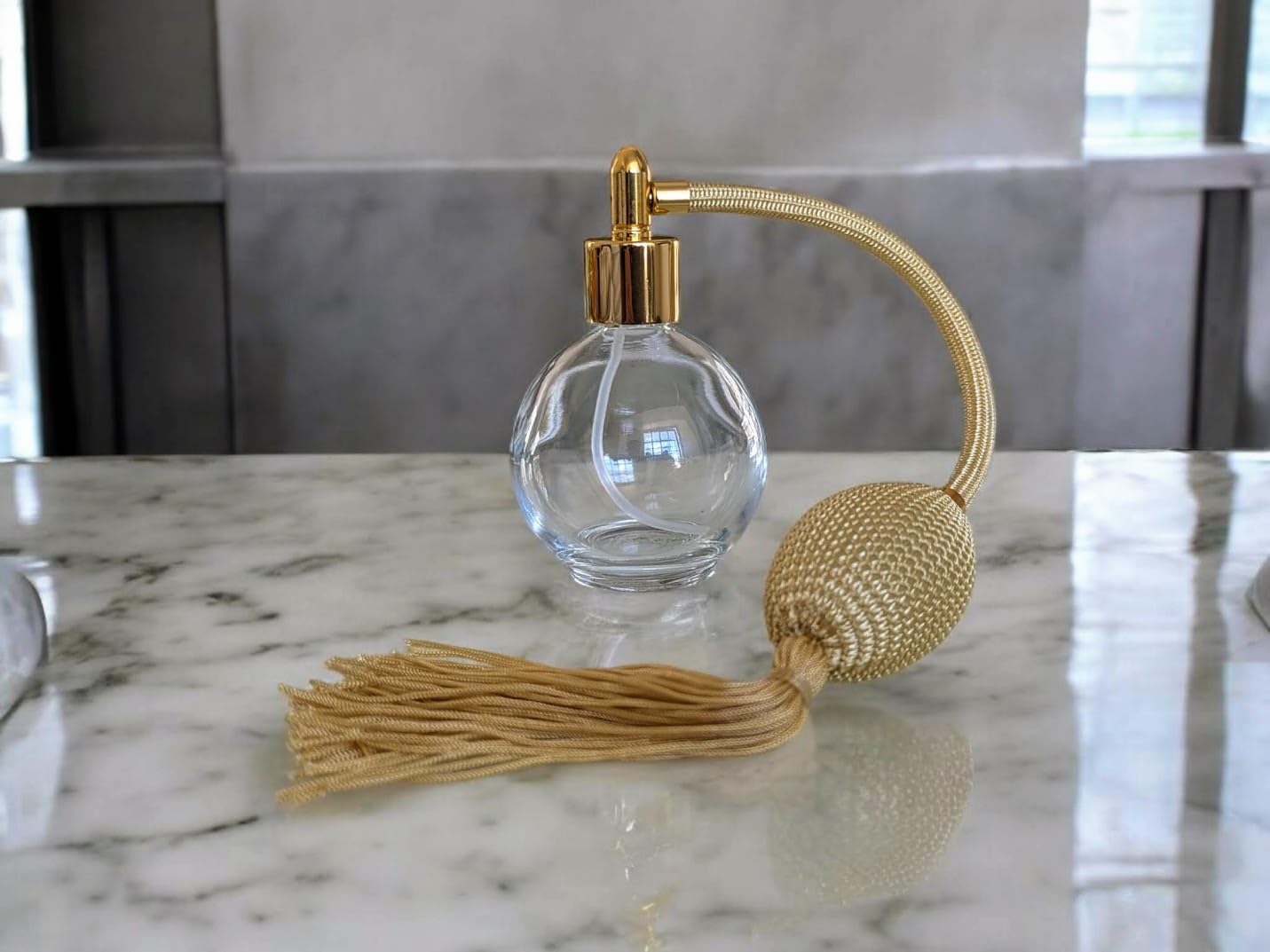 Gouden ronde fles Tassel parfum atomizer 78ml