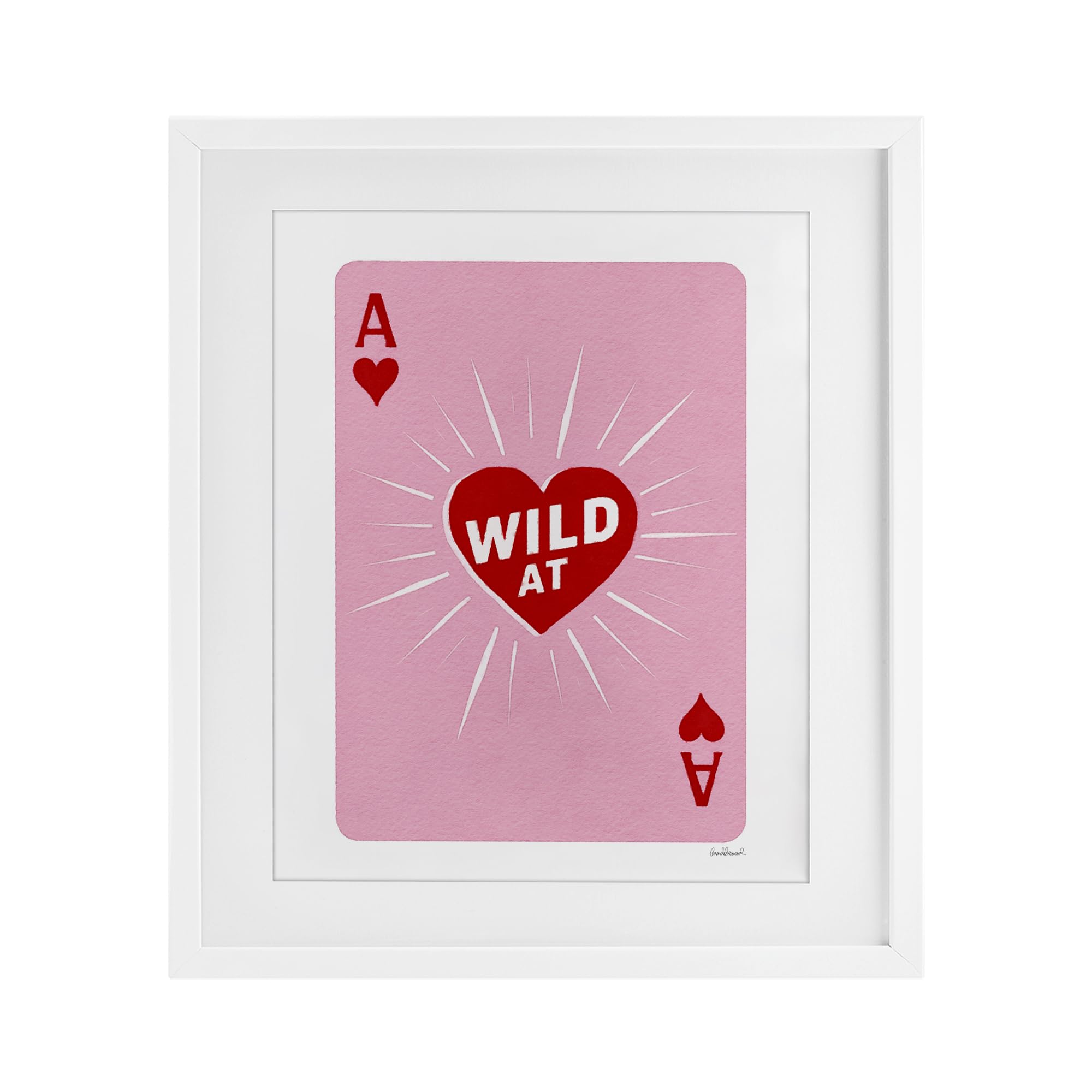 Carte encadrée Wild At Heart Stupell tableau bouleau 40x33cm