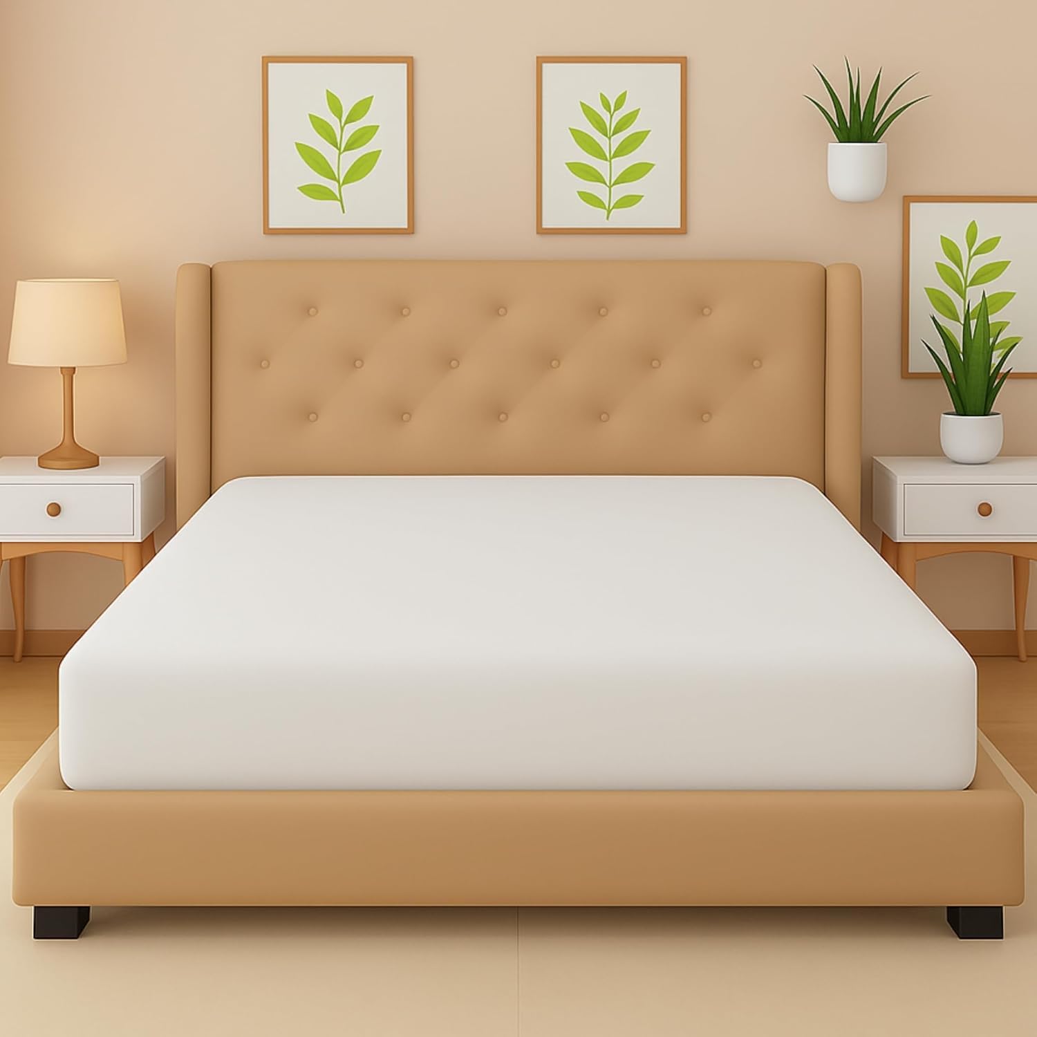 Nightzone White Night Zone Flannelette Fitted Sheets 100% Brushed Cotton 25 Cm Deep Fitted Bed Sheet (, Double)